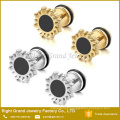 Punk Rock Stainless acier époxy Plug oreille faux Piercing Studs